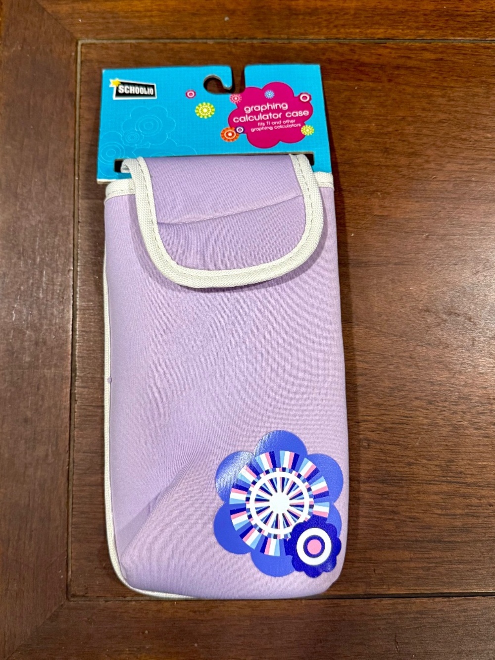 Schoolio Graphing Calculator Case Purple Flower Protective Sleeve Fits TI-84